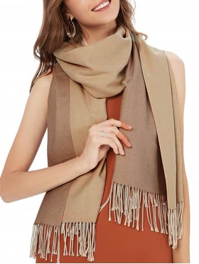 Cashmere Feeling Double Sided Solid Color Premium Scarf